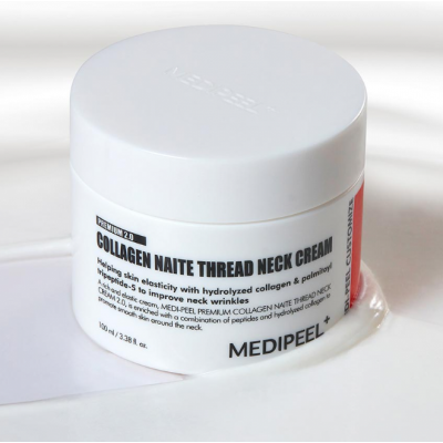 Подтягивающий пептидный крем для шеи и декольте Medi-Peel Premium Collagen Naite Thread Neck Cream 2.0, 100 мл 4050 фото