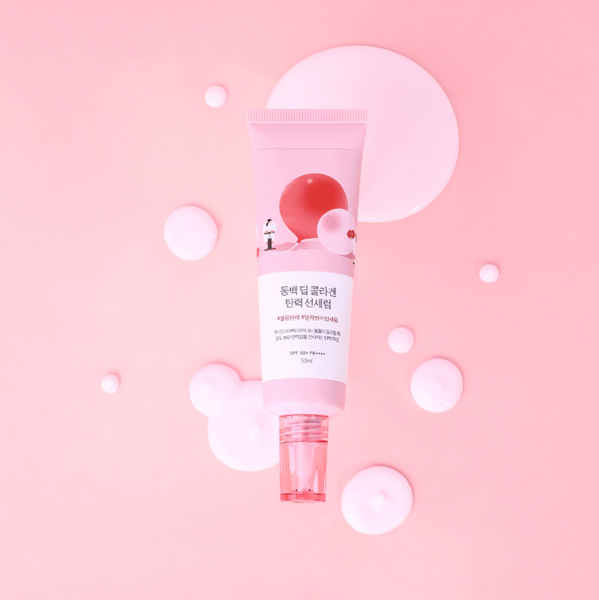 Солнцезащитная сыворотка с коллагеном ROUND LAB Camellia Deep Collagen Firming Sun Serum 50 мл 4630 фото