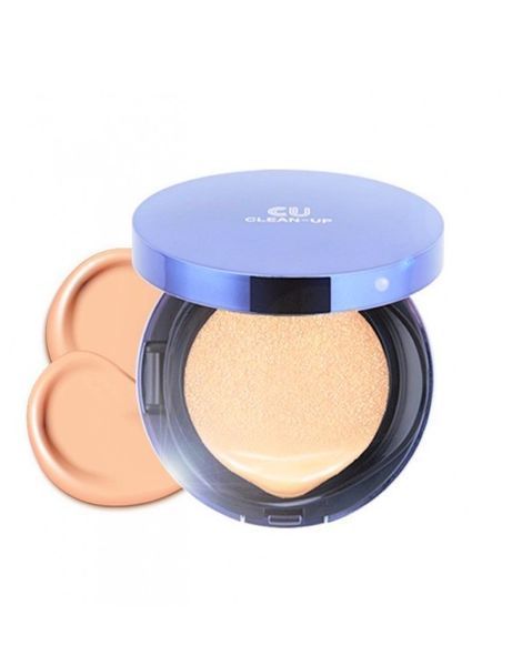Кушон CUSKIN Clean-Up Skinfit Cushion SPF 50+ PA +++ (№21 тон) 15г+15г 300154 фото