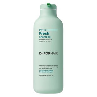 Мицеллярный шампунь для жирной кожи головы Dr.FORHAIR Phyto Fresh Shampoo 500 мл 8809485533384 фото