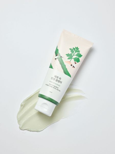 Заспокійлива очищуюча пінка з морським полином Round Lab Mugwort Calming Cleanser 150 мл 02782 фото