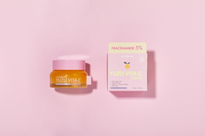 Освітлюючий крем з ніацинамідом 5% та екстрактом юдзу LALARECIPE Yuzu vita C Cream 50 мл 92 фото