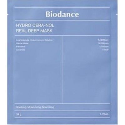 Гідрогелева маска з керамідами та пантенолом Biodance Hydro Cera-Nol Real Deep Sheet Mask, 1 шт 4413 фото