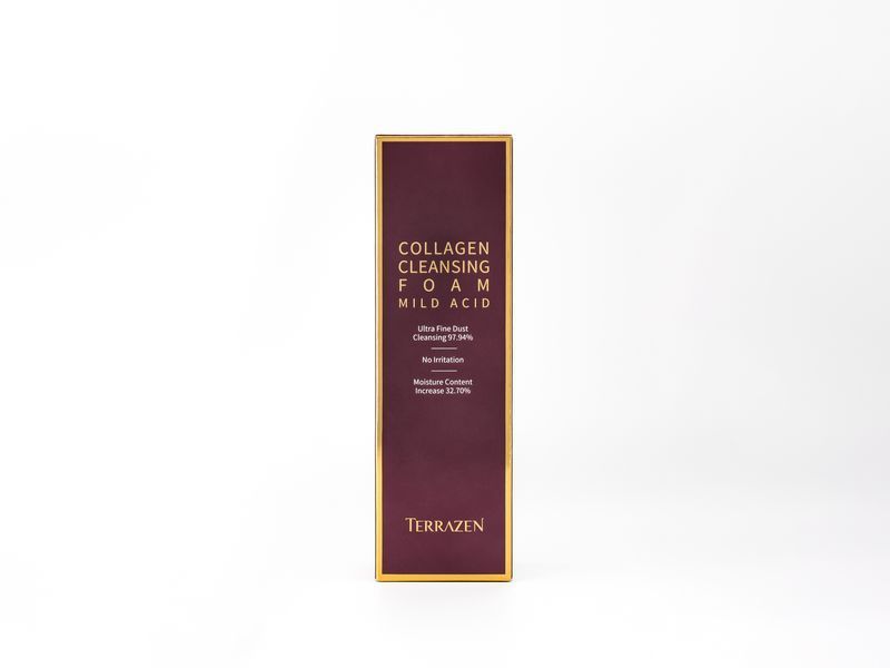 М'яка пінка для очищення обличчя з колагеном Terrazen Collagen Cleansing Foam Mild Acid 140 мл 8809263868295 фото